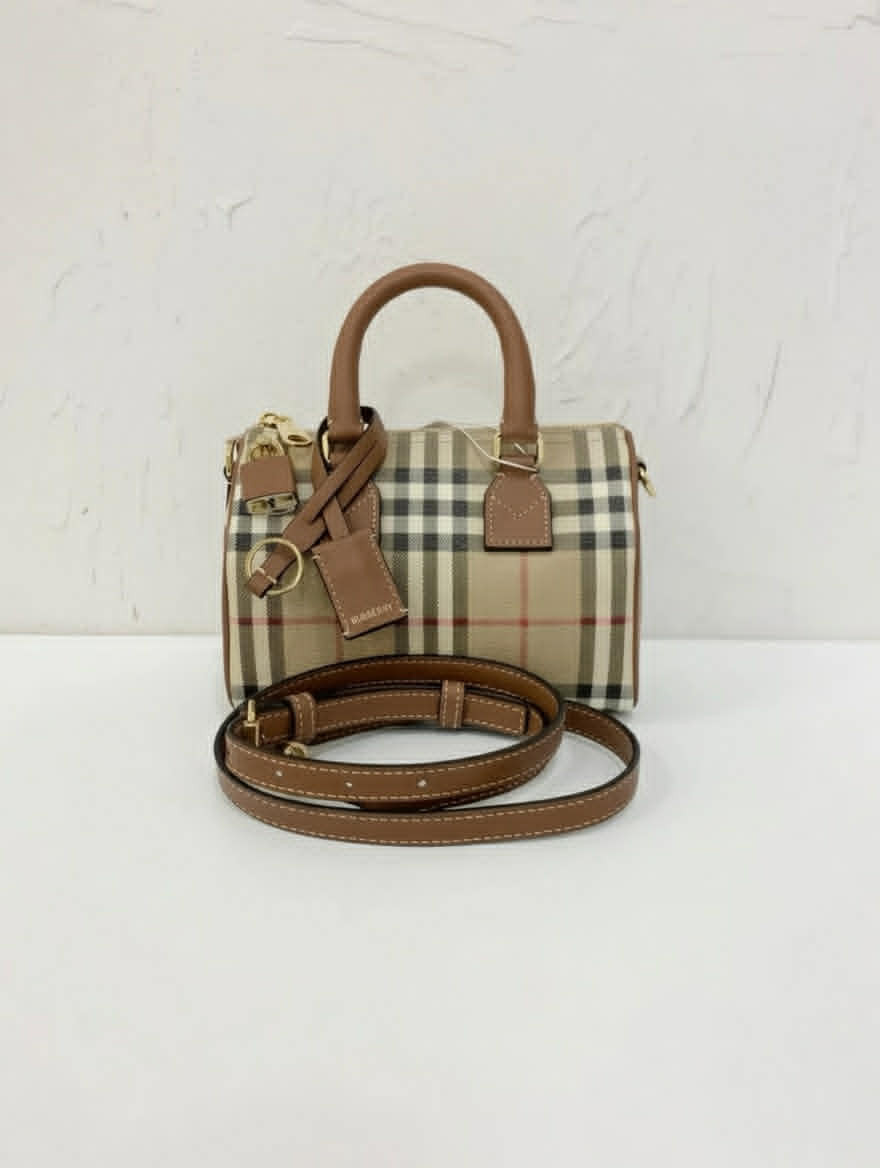 Burberry Nova Check Barrel Bag