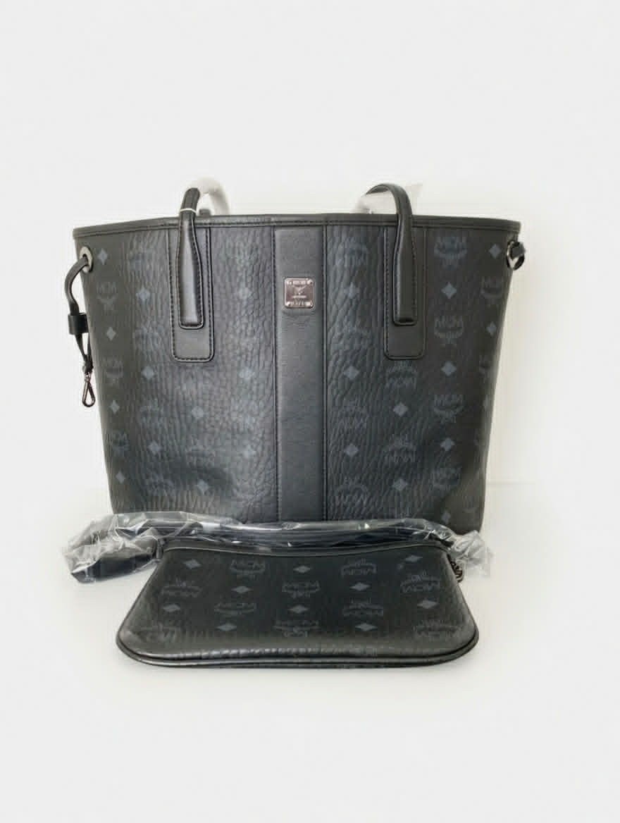 MCM Medium Liz Shopper (Visetos Black)