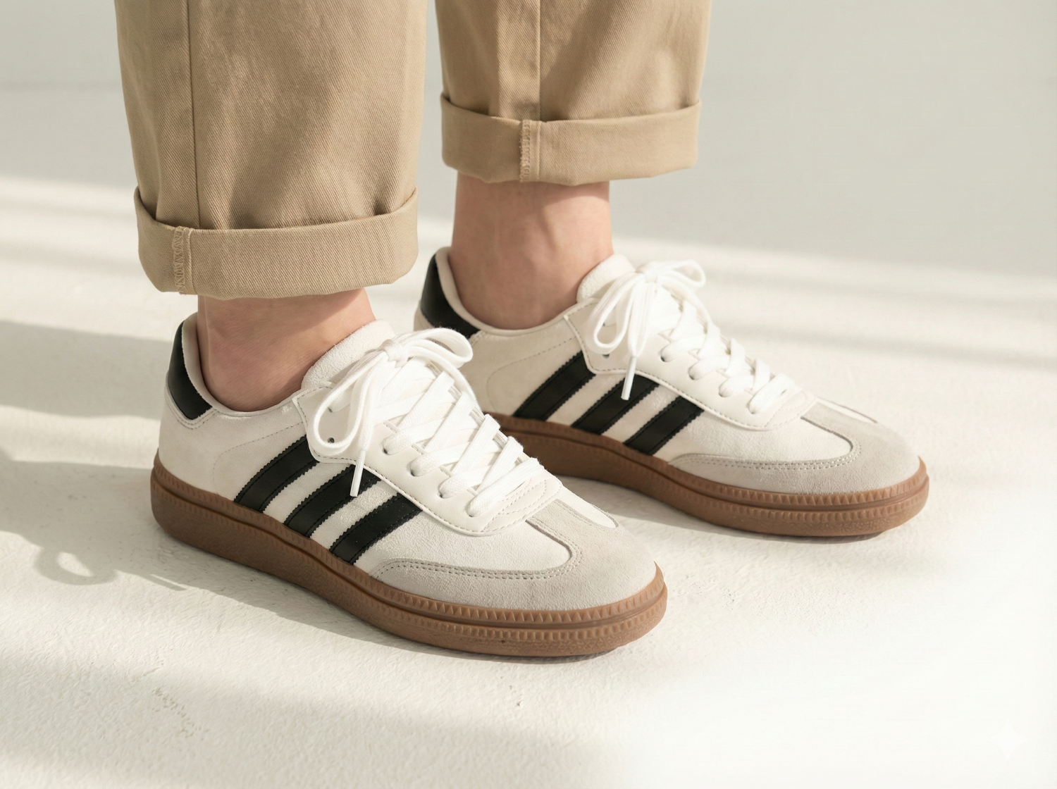 Domestically produced color window combo sneakers