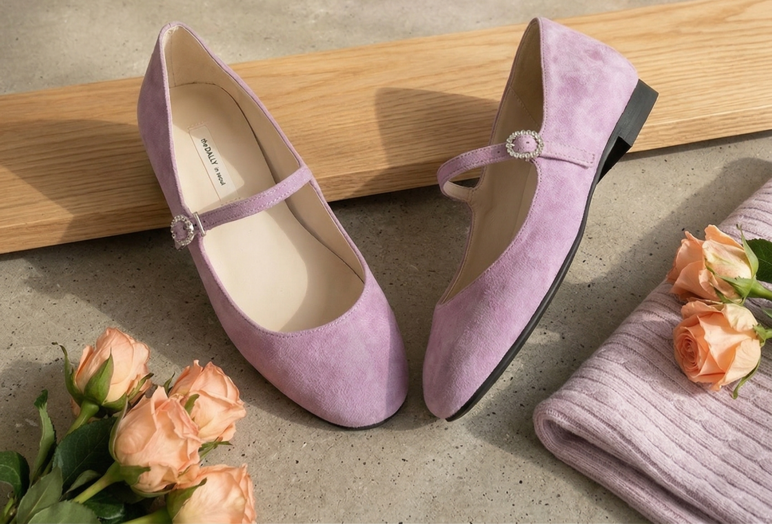 Genuine Lamb Leather Round Toe Mary Jane Flat Shoes 8307