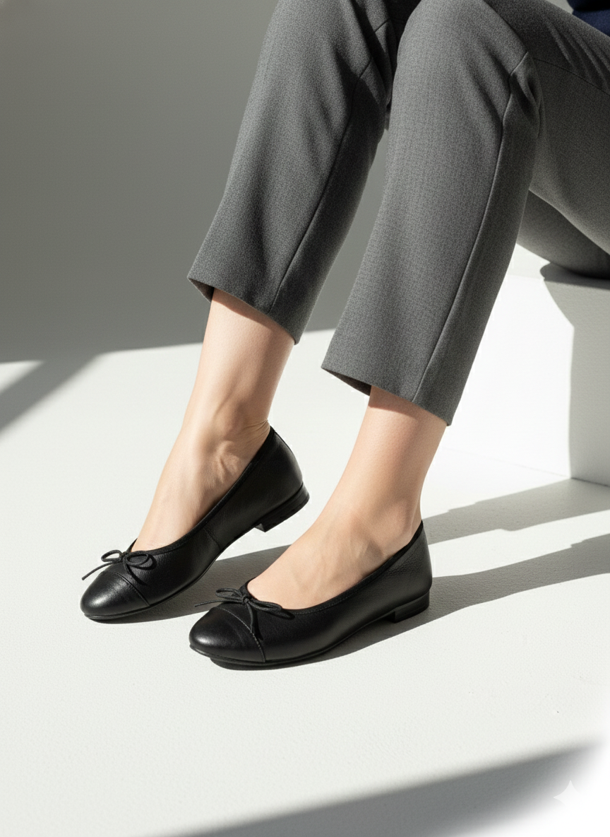 Classic Cap-toe Ribbon Flats