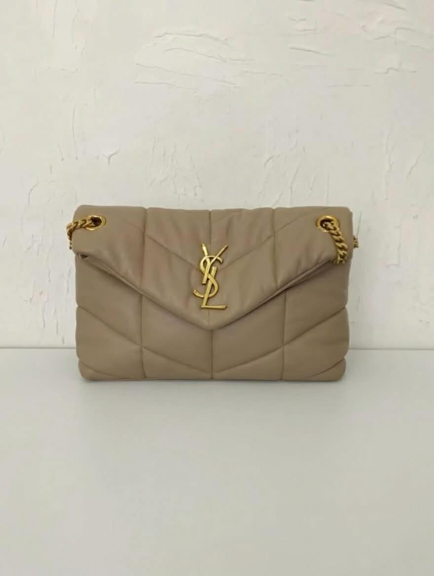 Saint Laurent Loulou Small (Beige / Natural Tan)