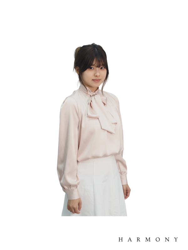 Elegant Pink Satin Blouse - Perfect Harmony for Work and Leisure