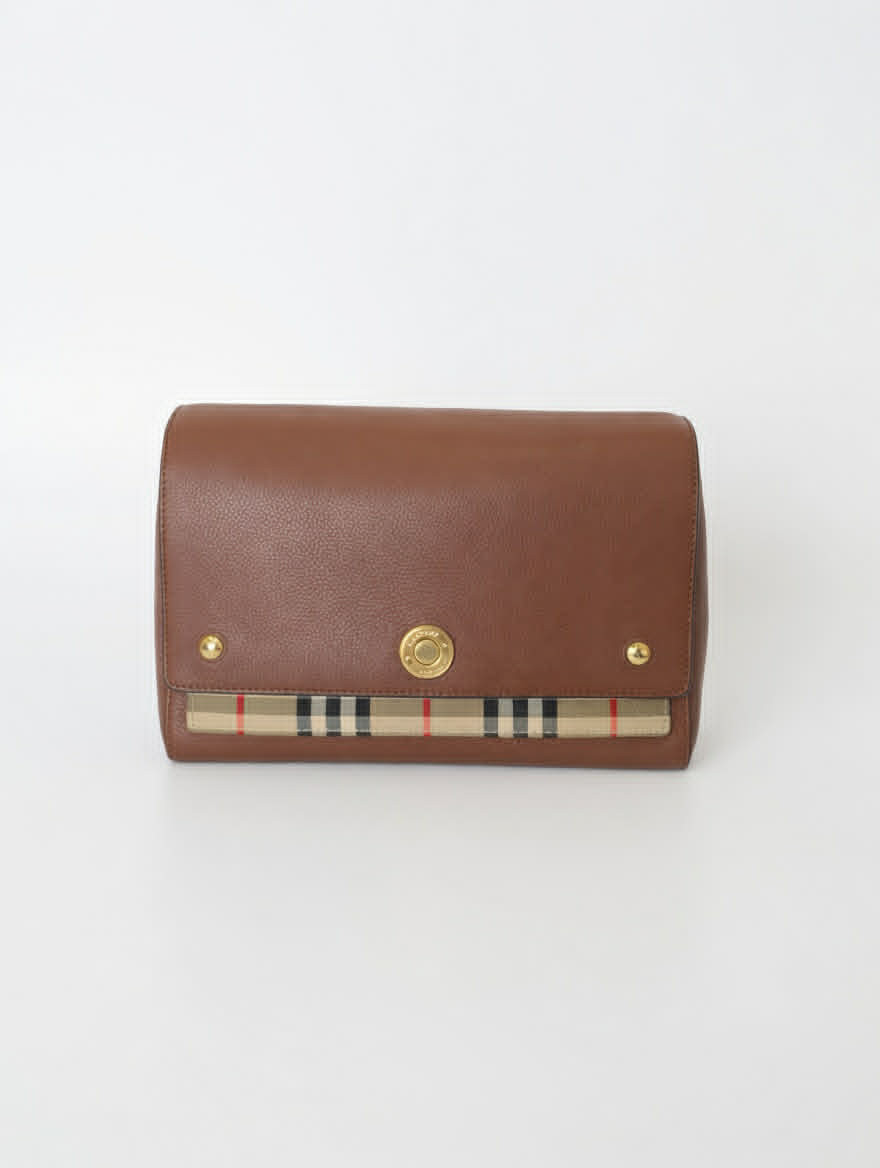 Burberry Leather Shoulder Bag (Brown)