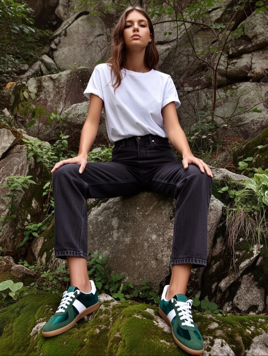 Velvet German Army Trainers Port Bleu 74