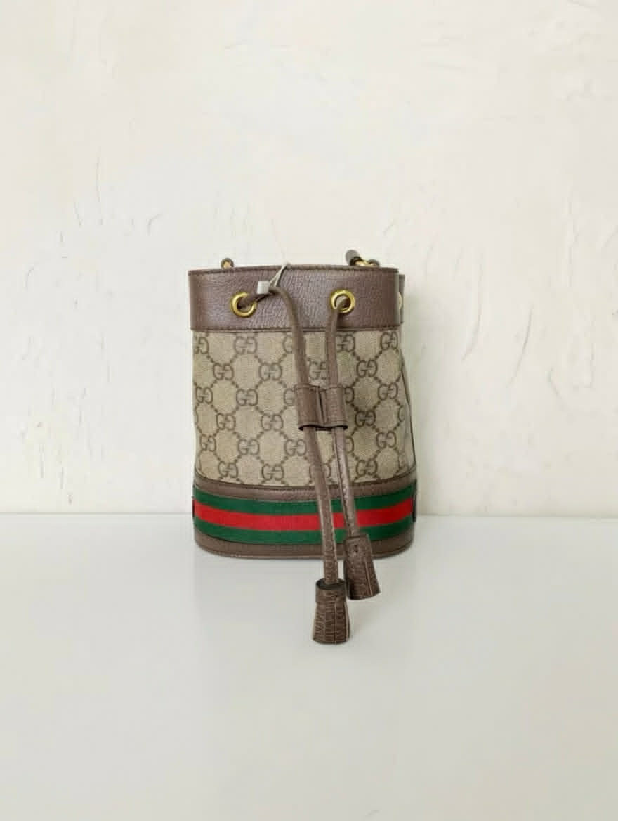 Gucci GG Supreme Mini Bucket Bag (Ophidia)